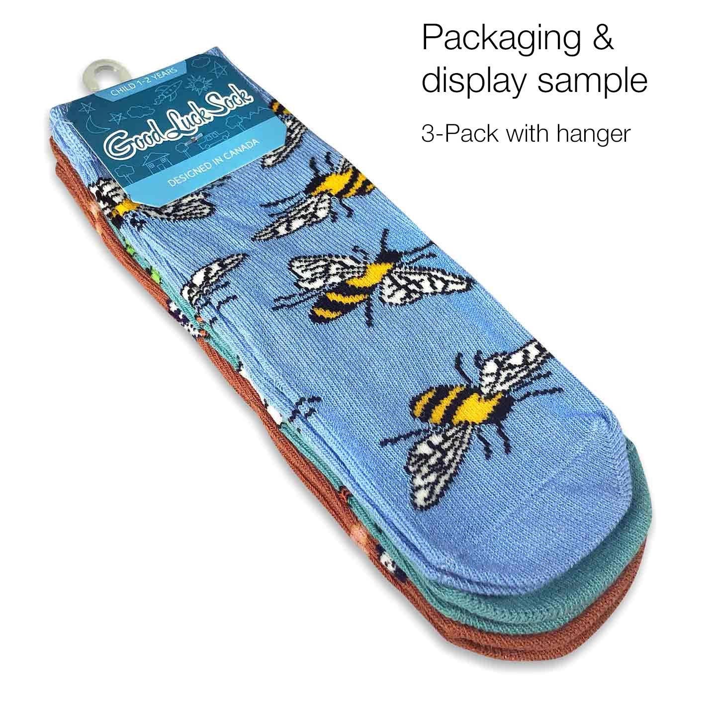 Animal Kids Socks-3PK 4-7 Years