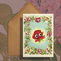 Googly Flower Border Card