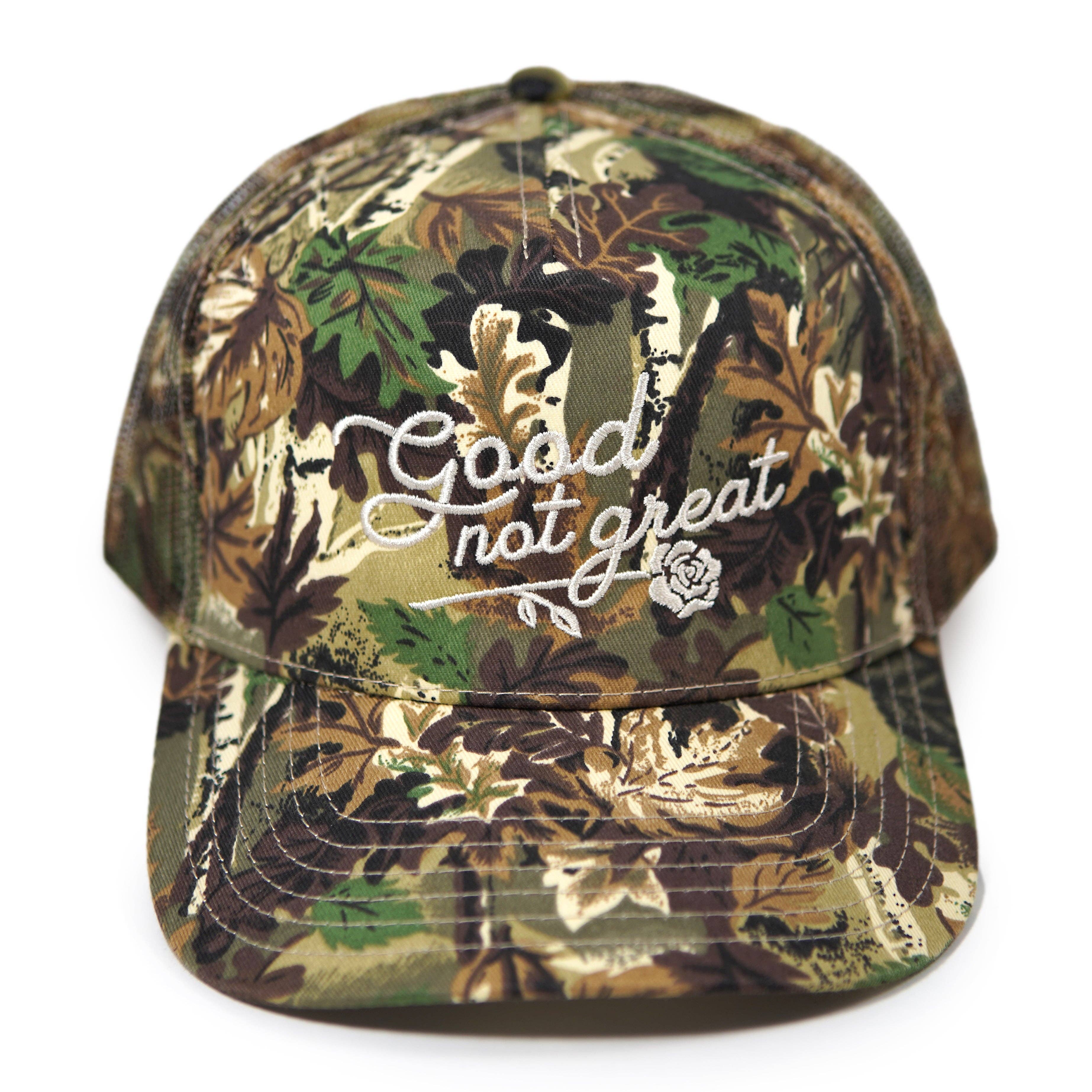 Good Not Great Camo Trucker Hat