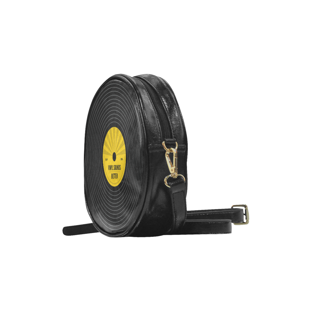 Vinyl Sounds Better Faux Leather Sling Bag