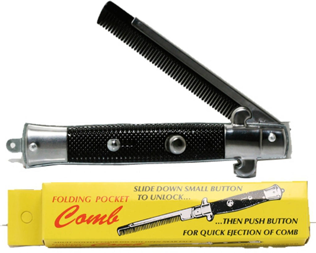 Switchblade Style Folding Pocket Comb