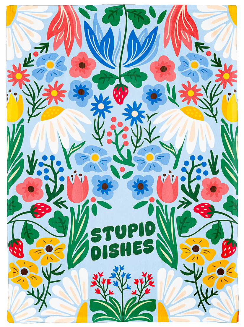 Stupid Dishes Dish Towel