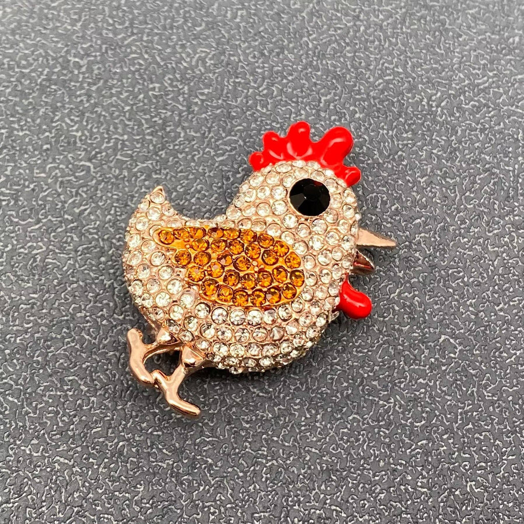 Rhinestone Chick Brooch