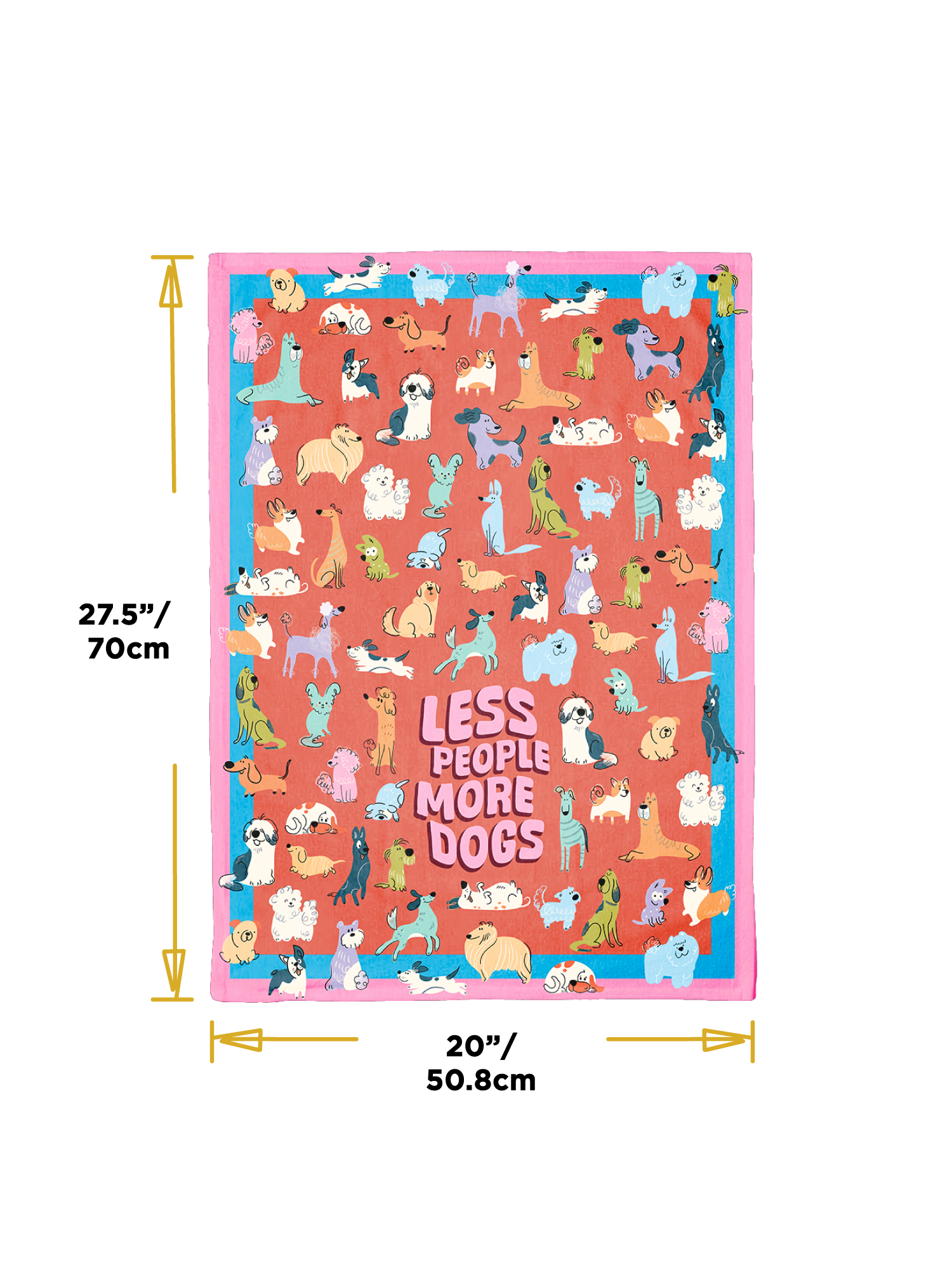Less People, More Dogs Dish Towel