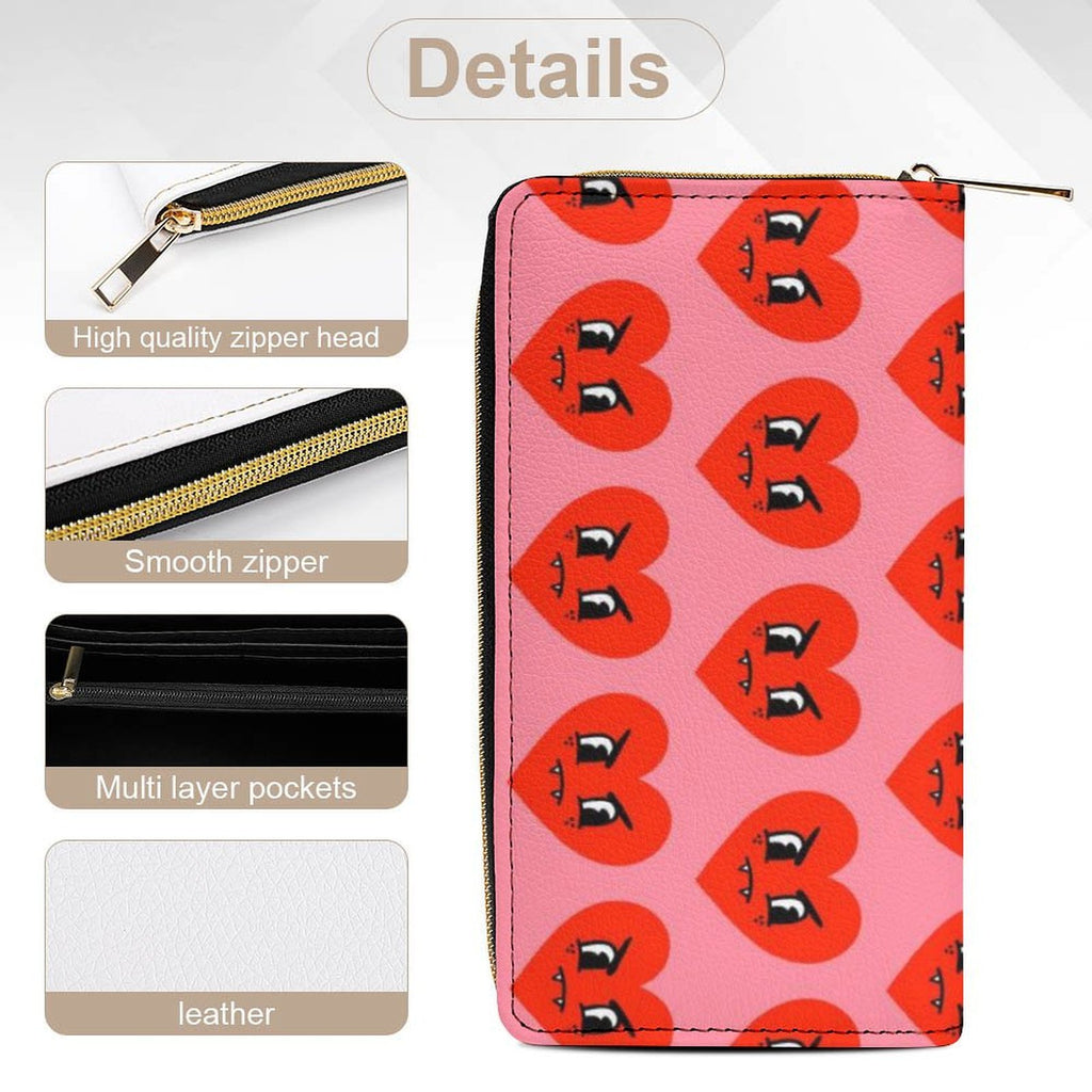 Grumpy Heart Zippered Wallet