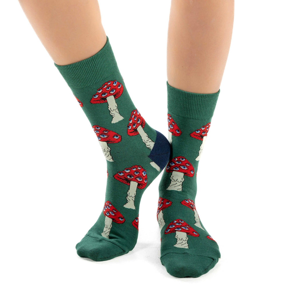 Eyeball Mushrooms Socks - S/M
