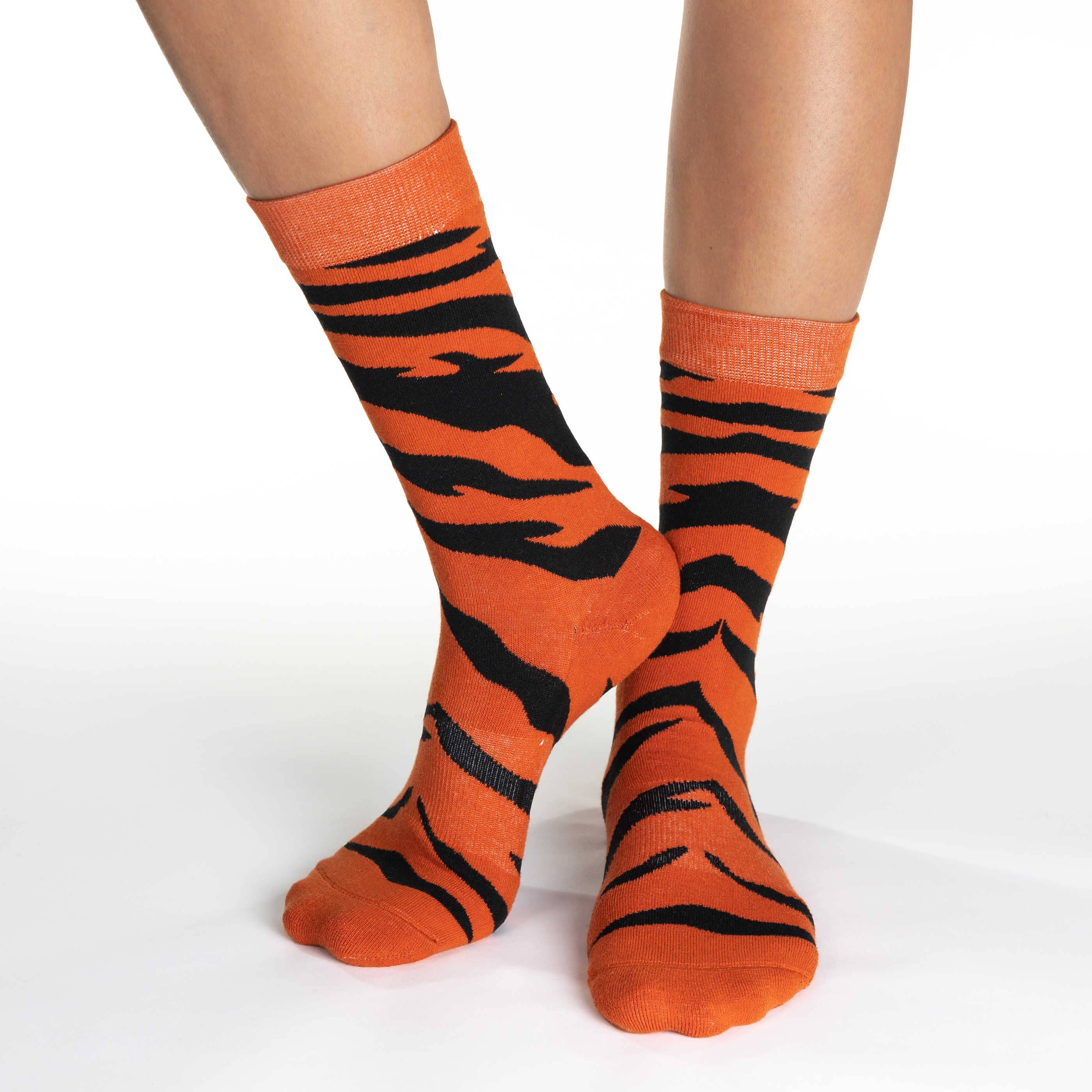 Tiger Print Socks - S/M