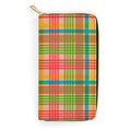 Happy Plaid Zippered Wallet