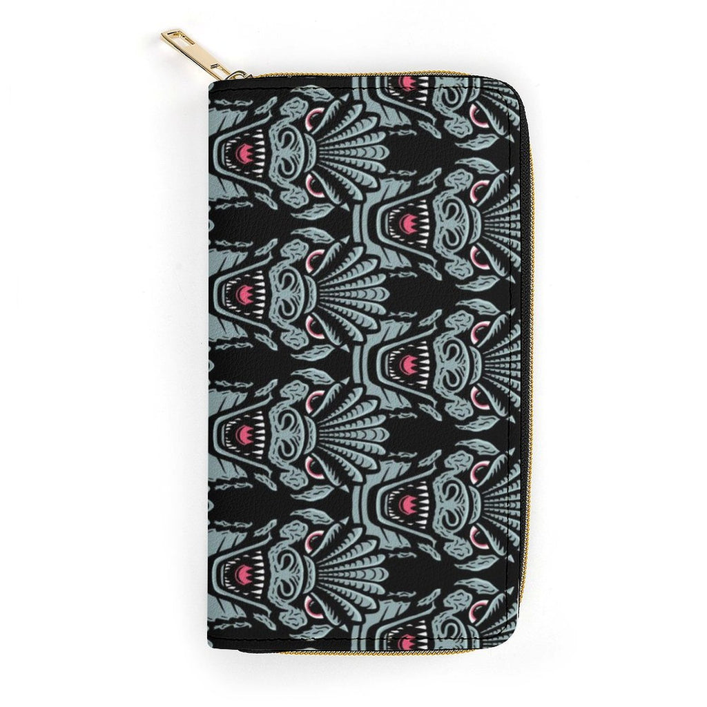 Grey Kaiju Zippered Wallet
