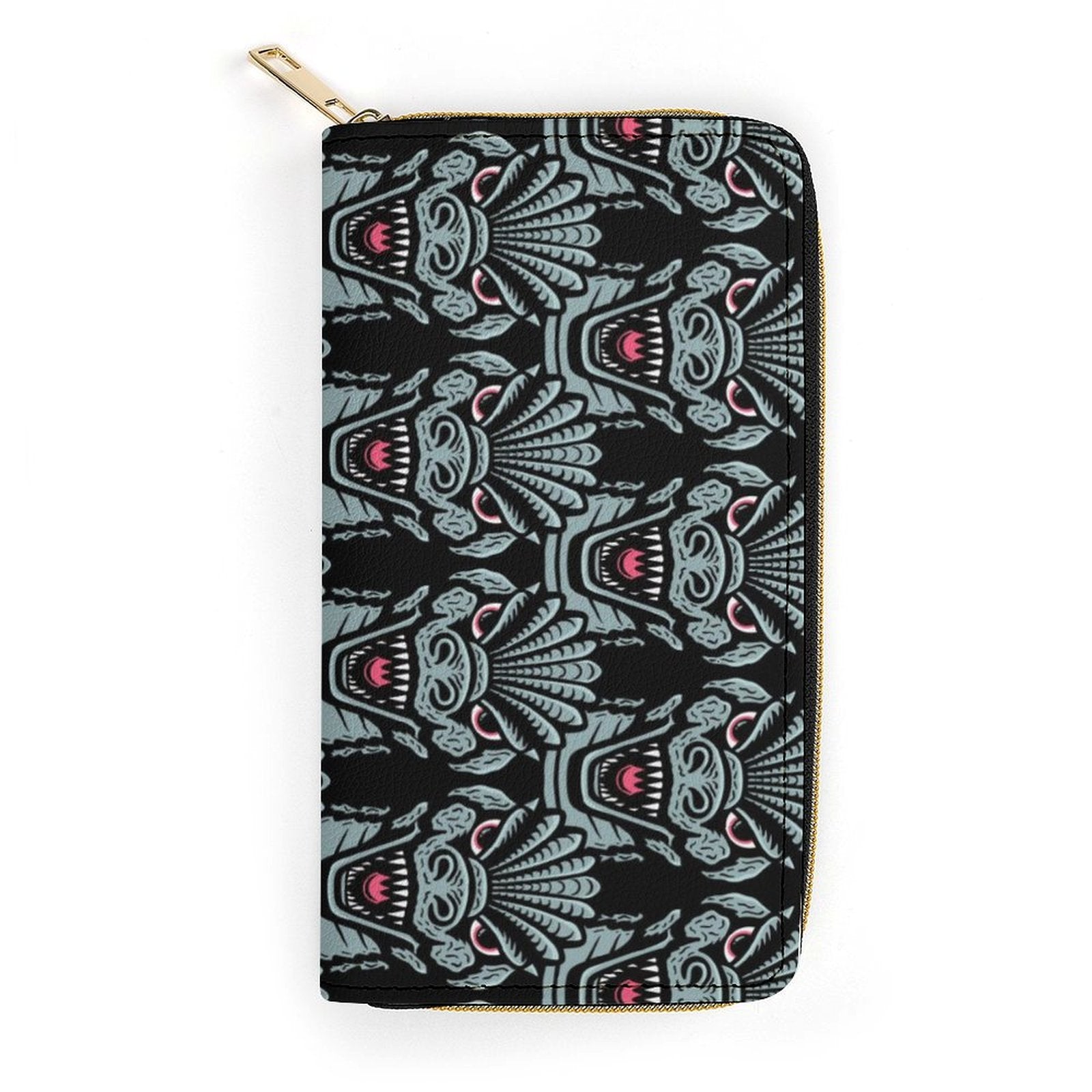Grey Kaiju Zippered Wallet