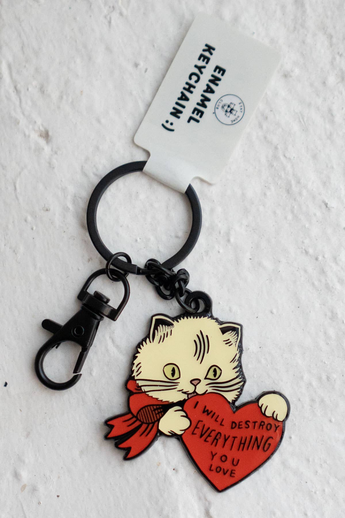 Destroy Cat Keychain / Bag Clip