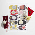 Geometric Tulips Tea Towel