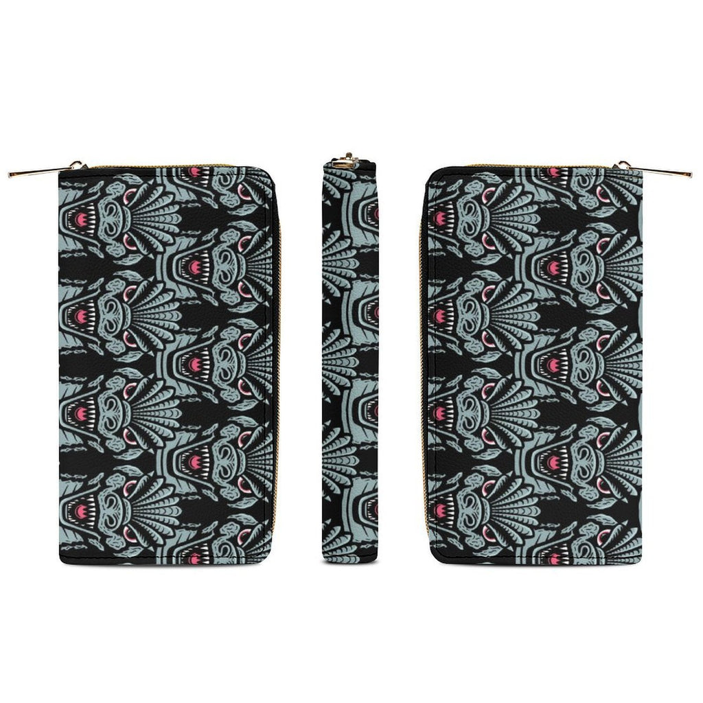 Grey Kaiju Zippered Wallet