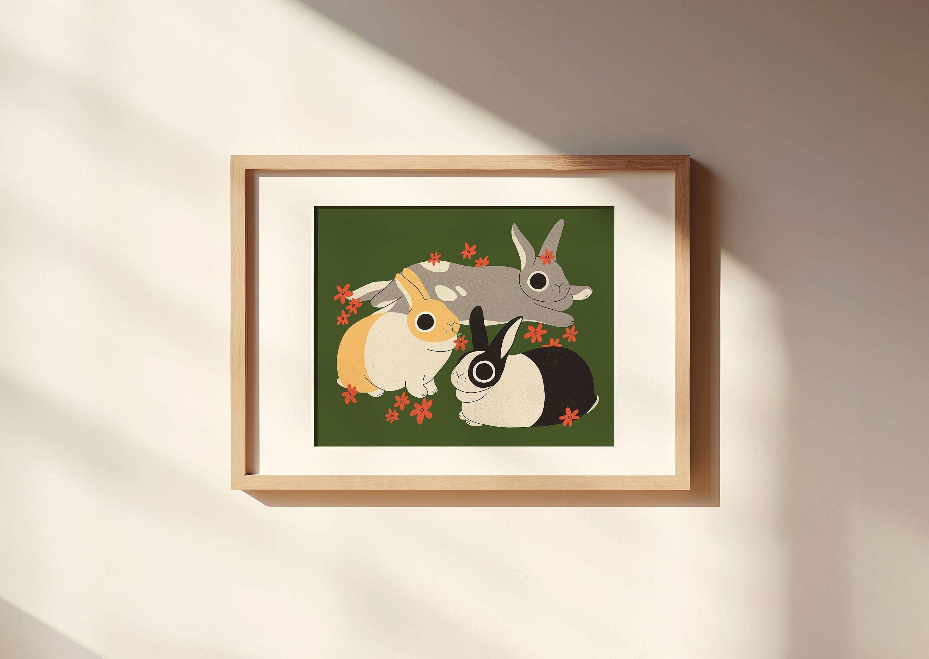 Rabbit Trio Print - 10x8