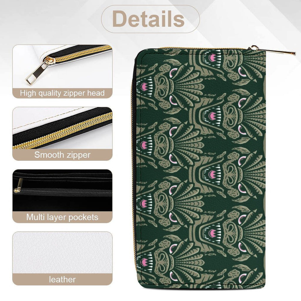Green Kaiju Zippered Wallet
