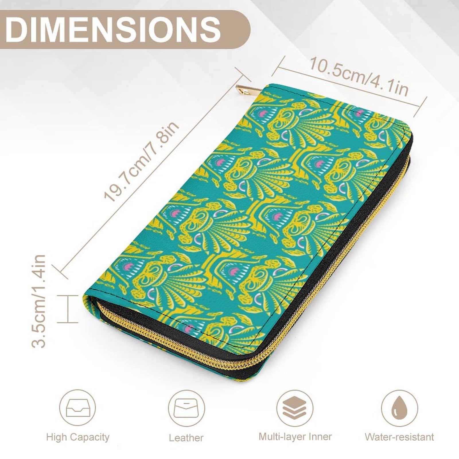 Technicolor Kaiju Zippered Wallet