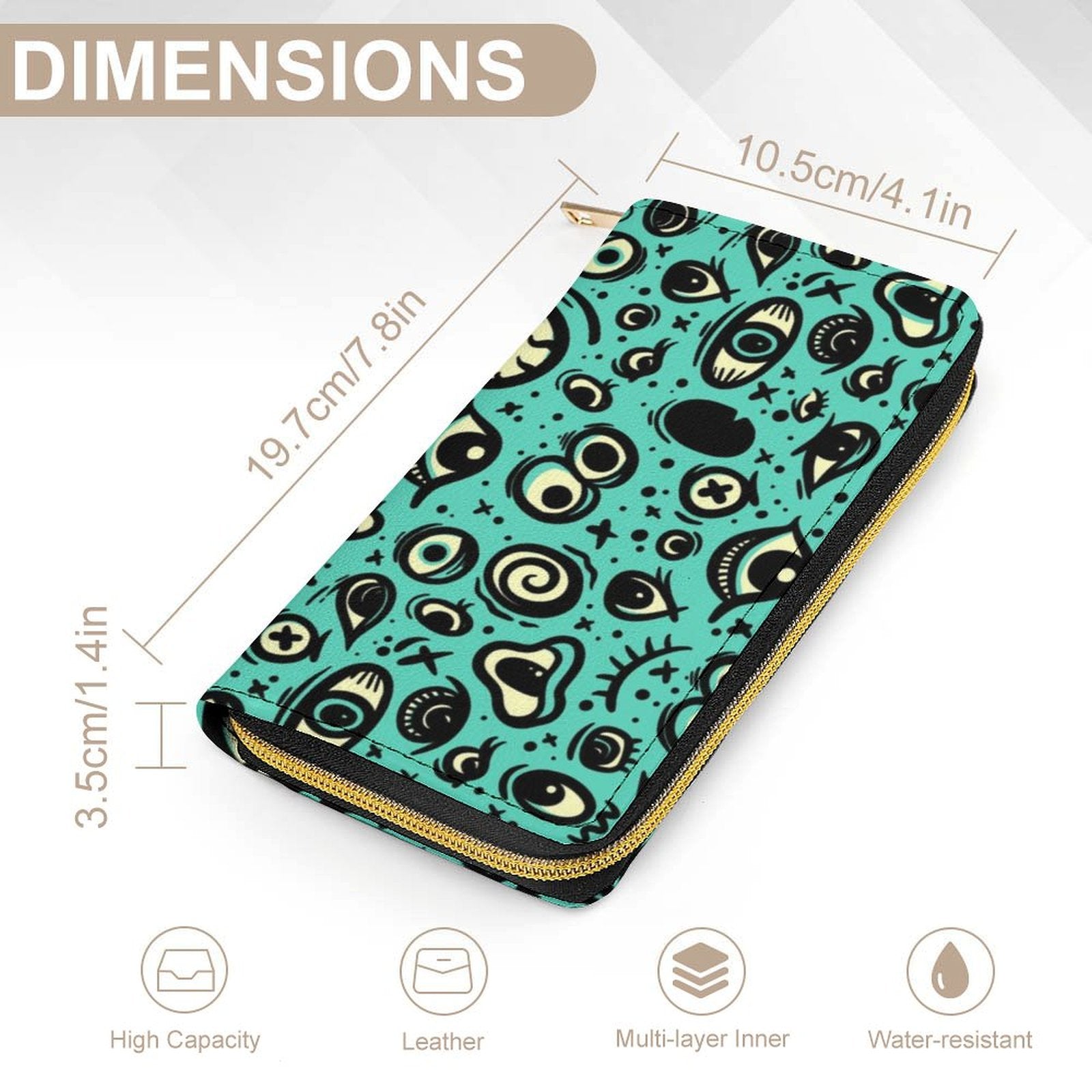 Eyeballs! Zippered Wallet