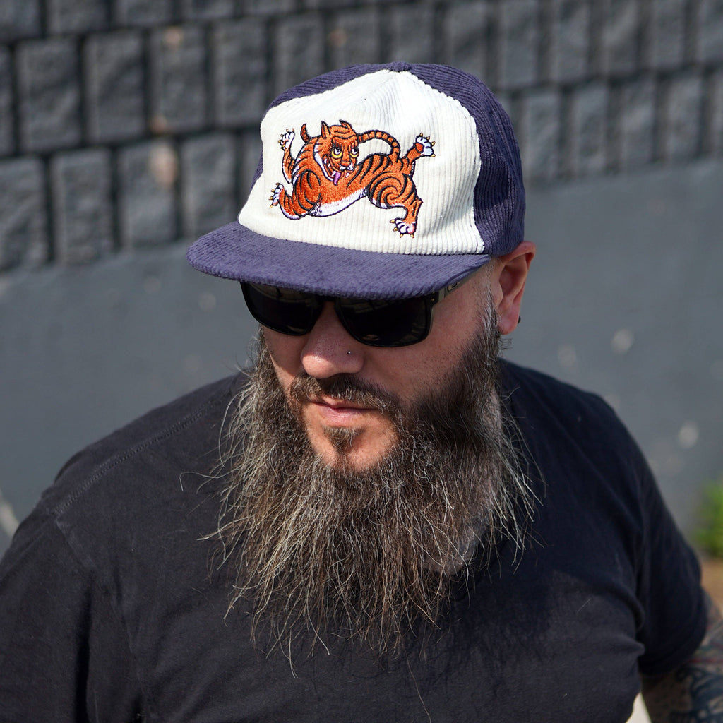 Happy Tiger Two-Tone Corduroy Hat