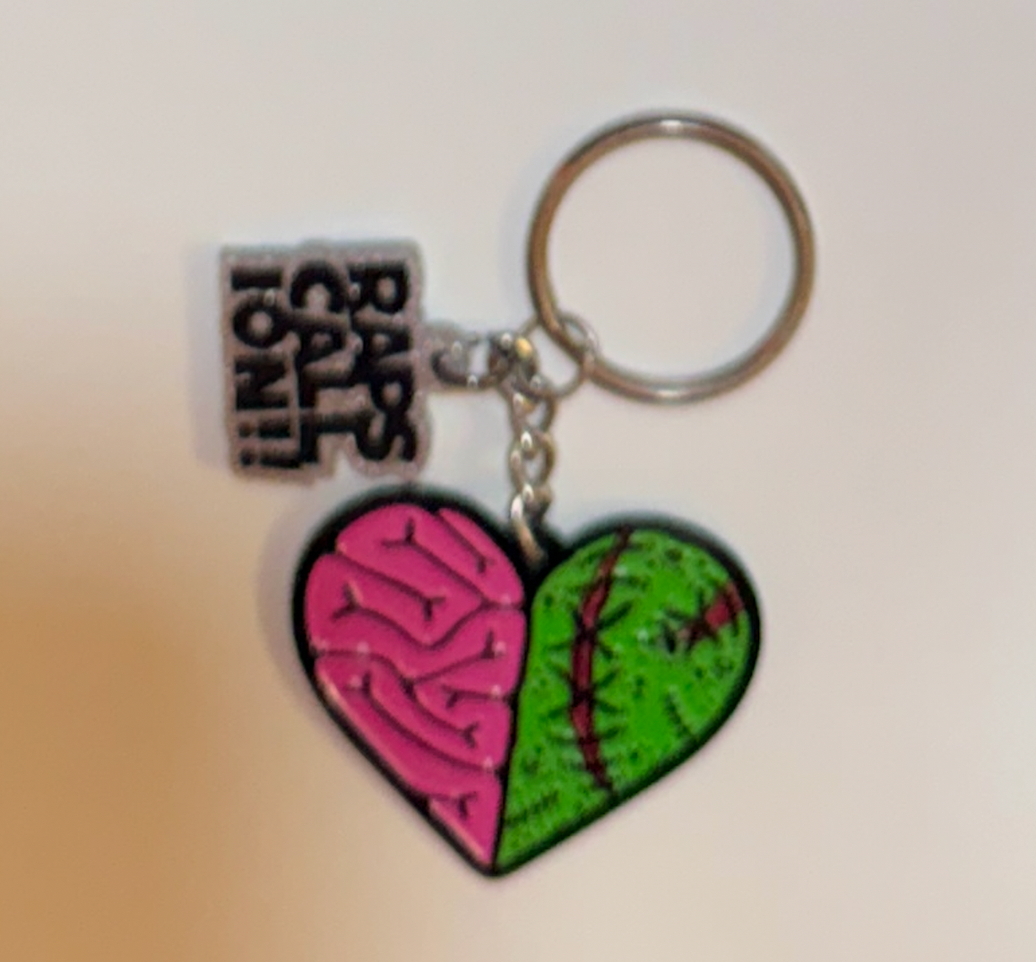 Zombie Heart Keychain