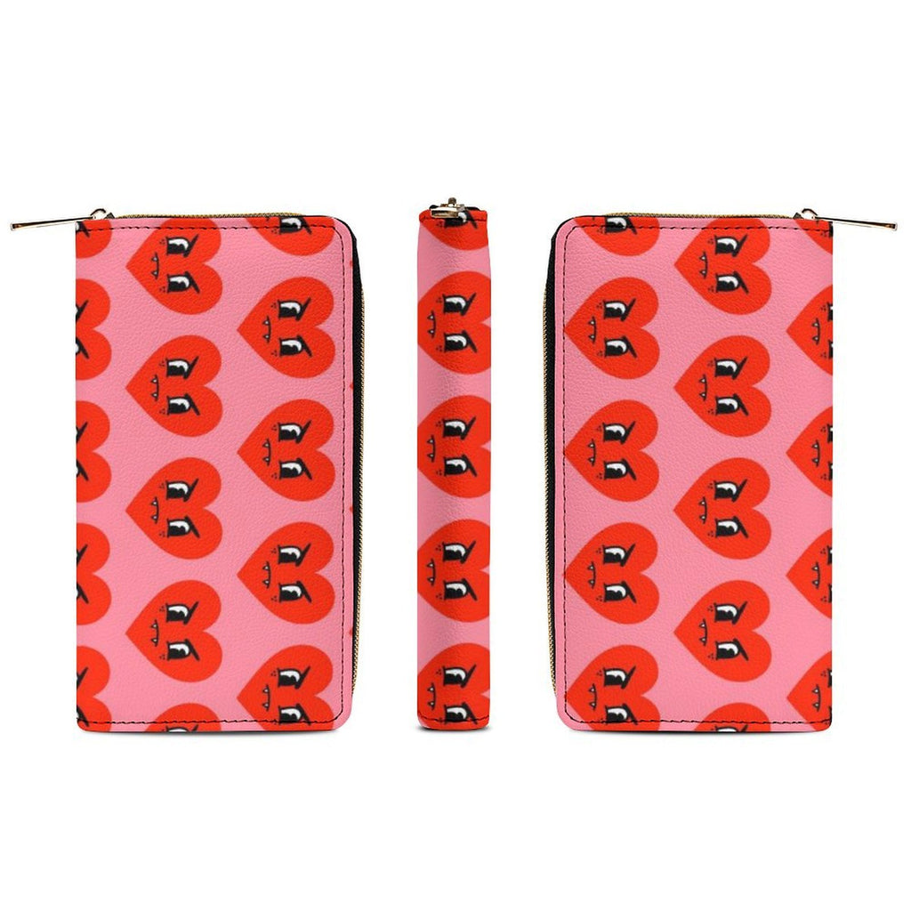 Grumpy Heart Zippered Wallet