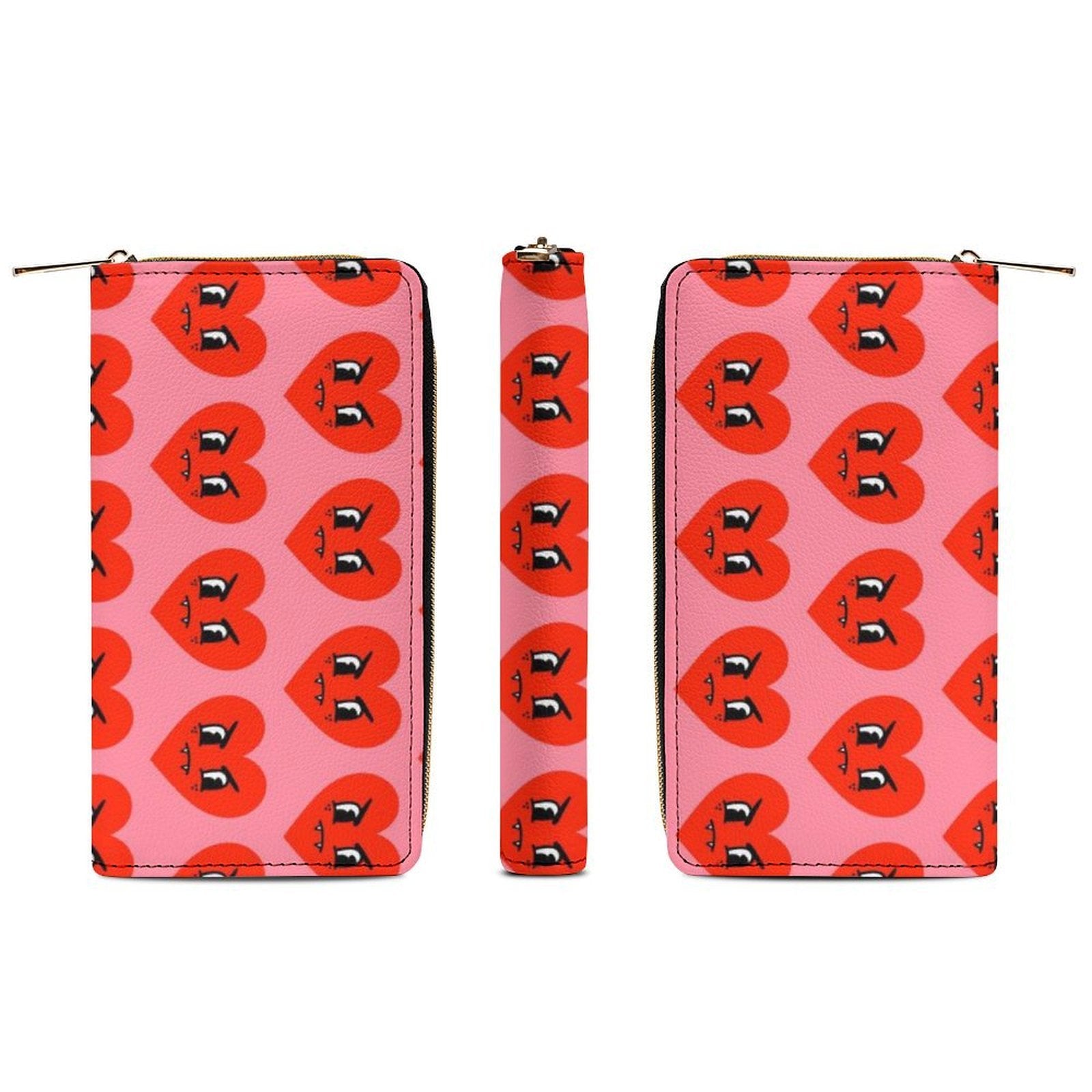 Grumpy Heart Zippered Wallet