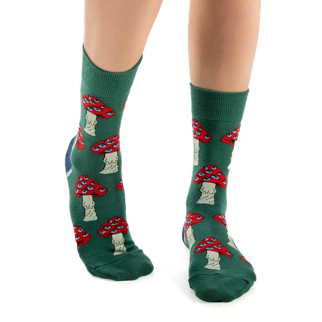 Eyeball Mushrooms Socks - S/M