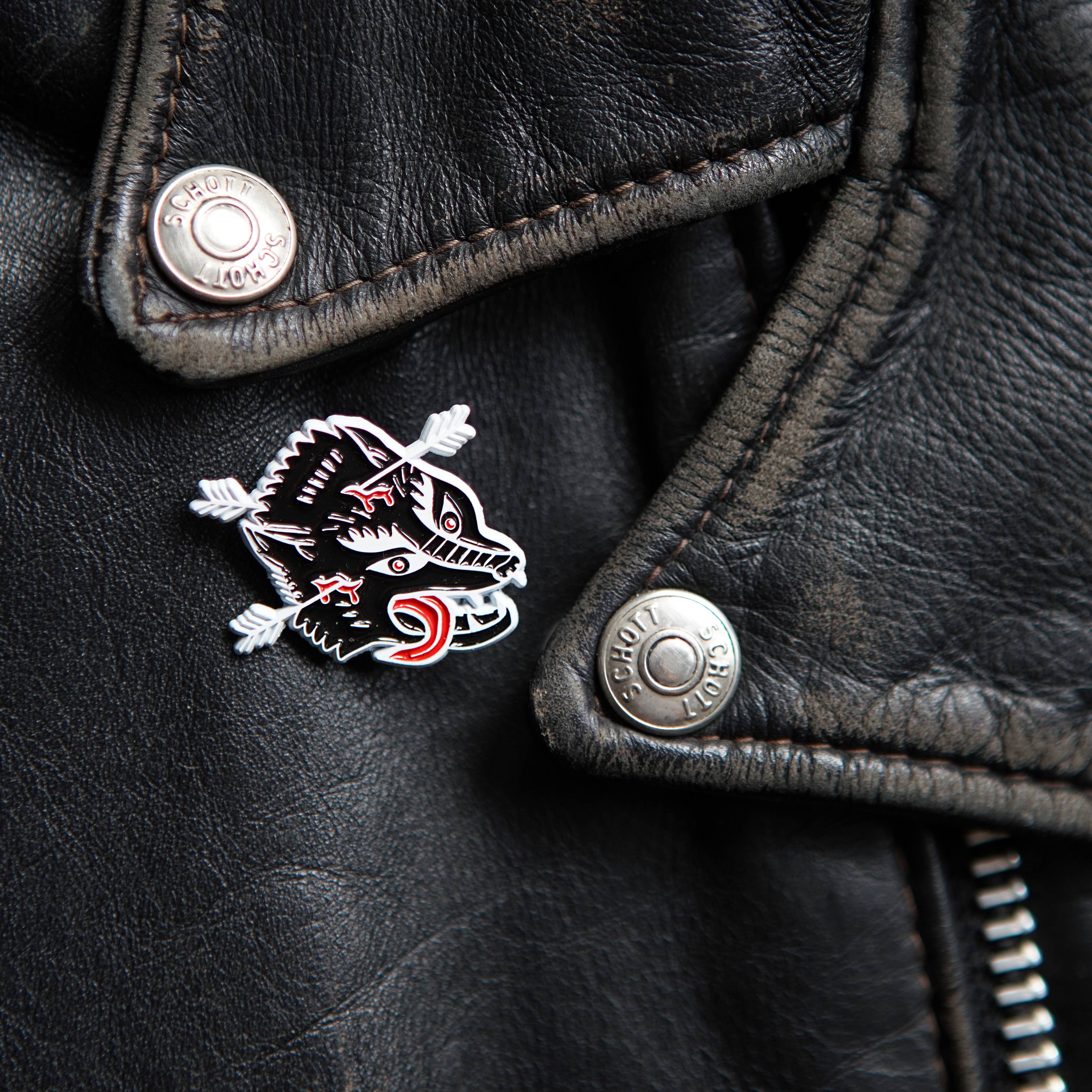 Wolf Enamel Pin
