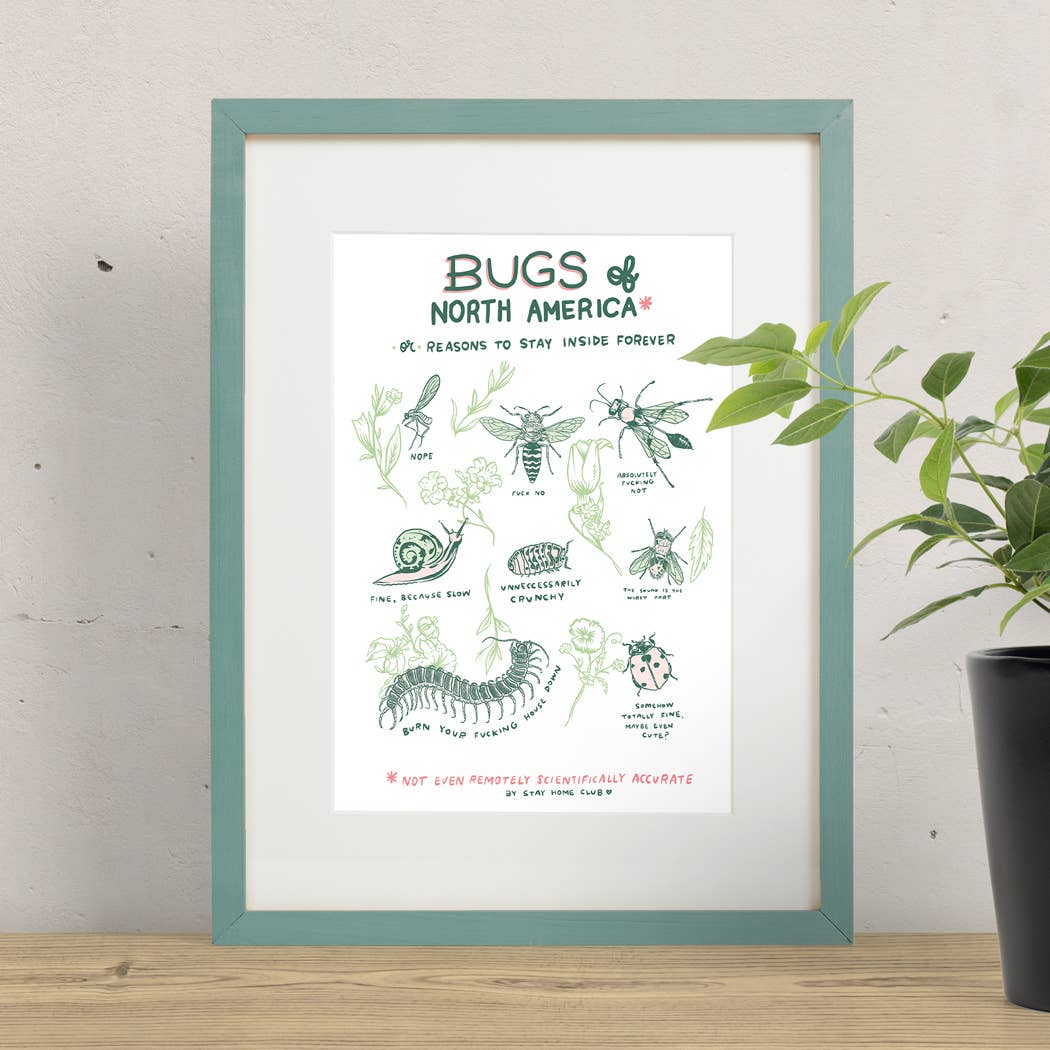 Bugs of North America Art Print - 8x10