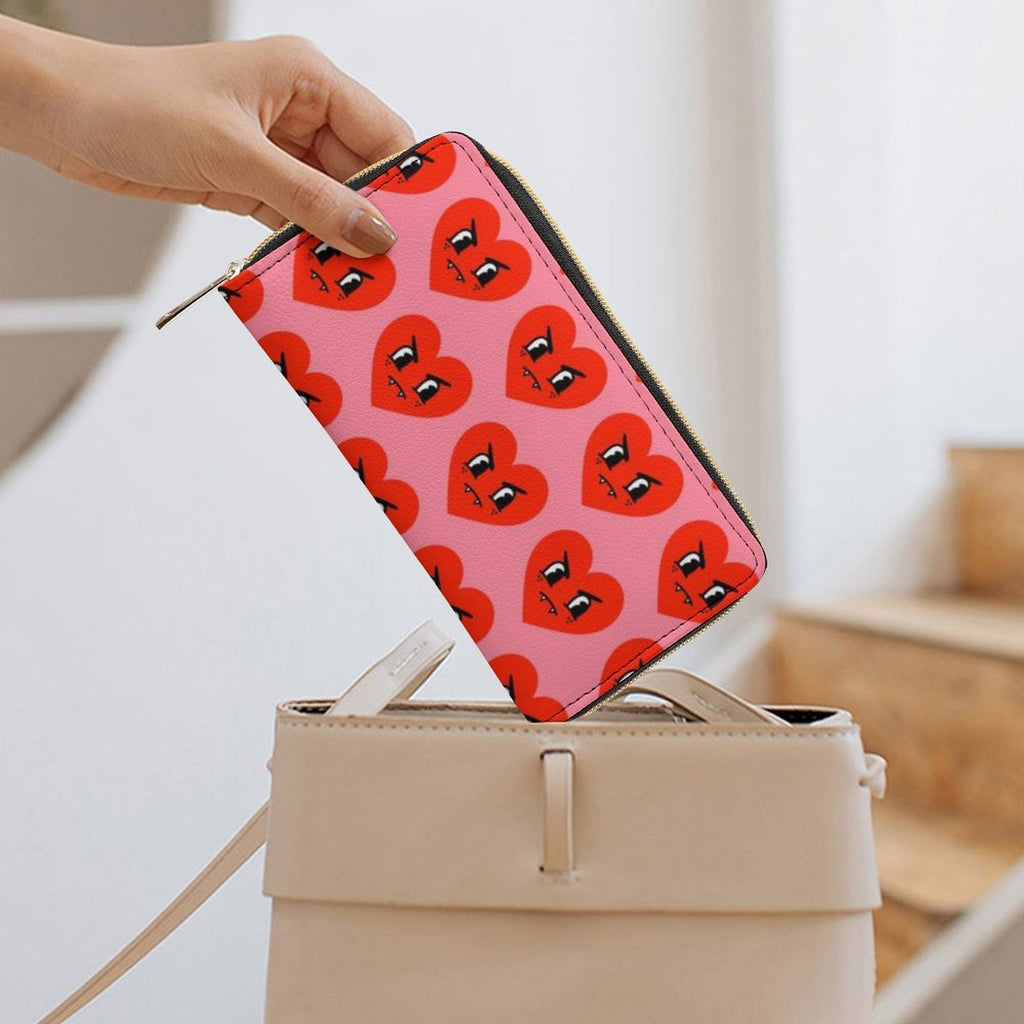 Grumpy Heart Zippered Wallet