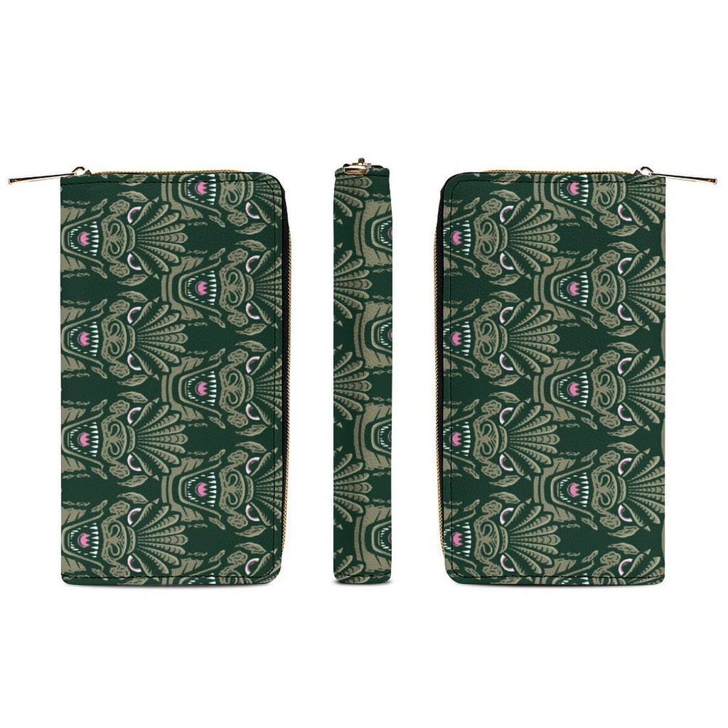 Green Kaiju Zippered Wallet