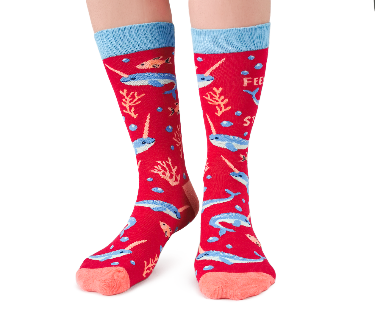 Naughty Narwhal Socks - (S/M)