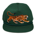 Unisex Tattoo-Style Tiger Cap: Spruce Green