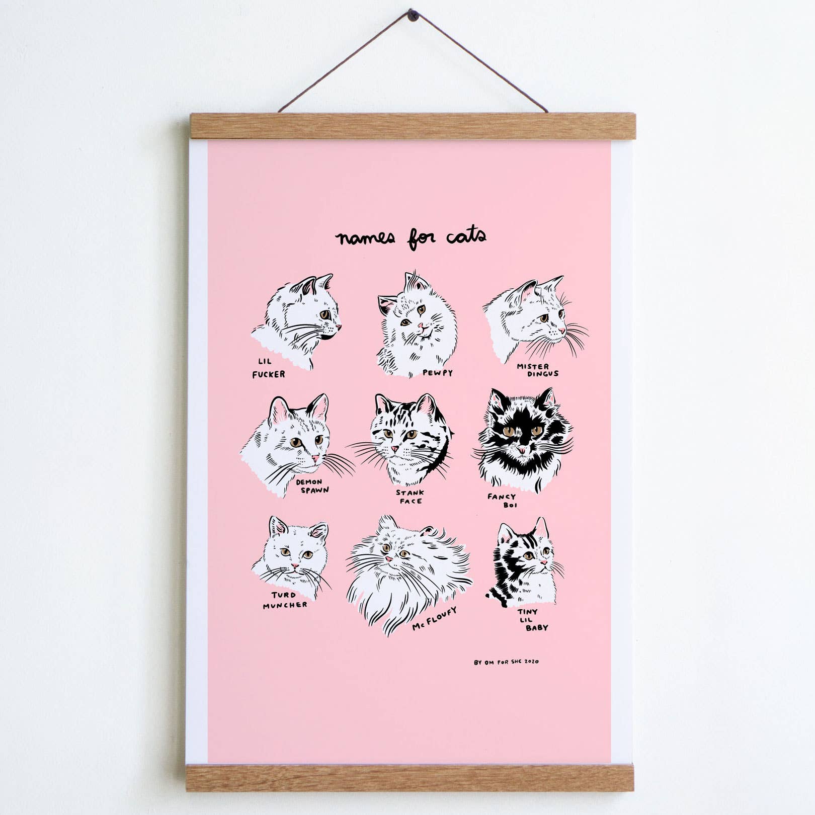 Names for Cats Art Print - 8x10