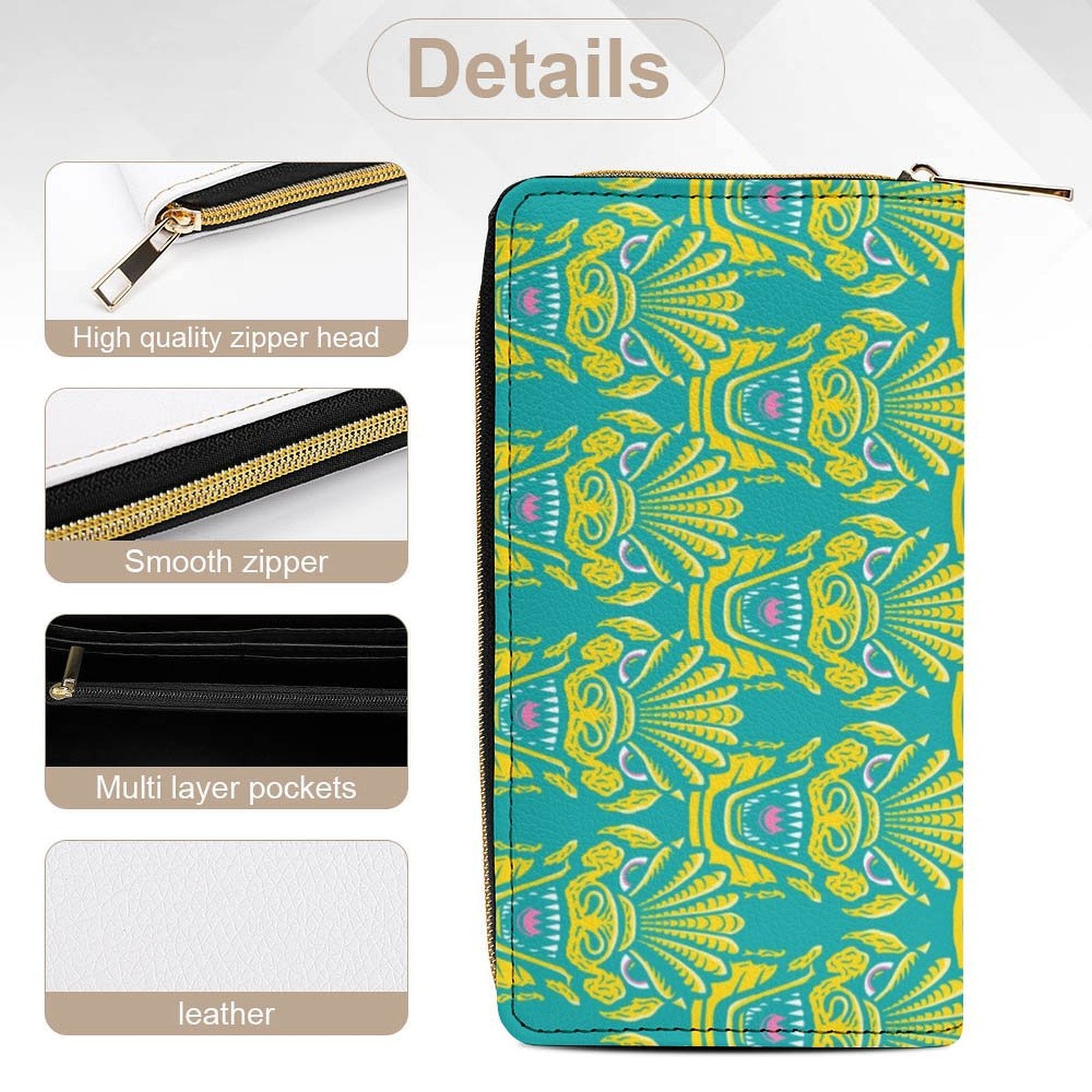 Technicolor Kaiju Zippered Wallet