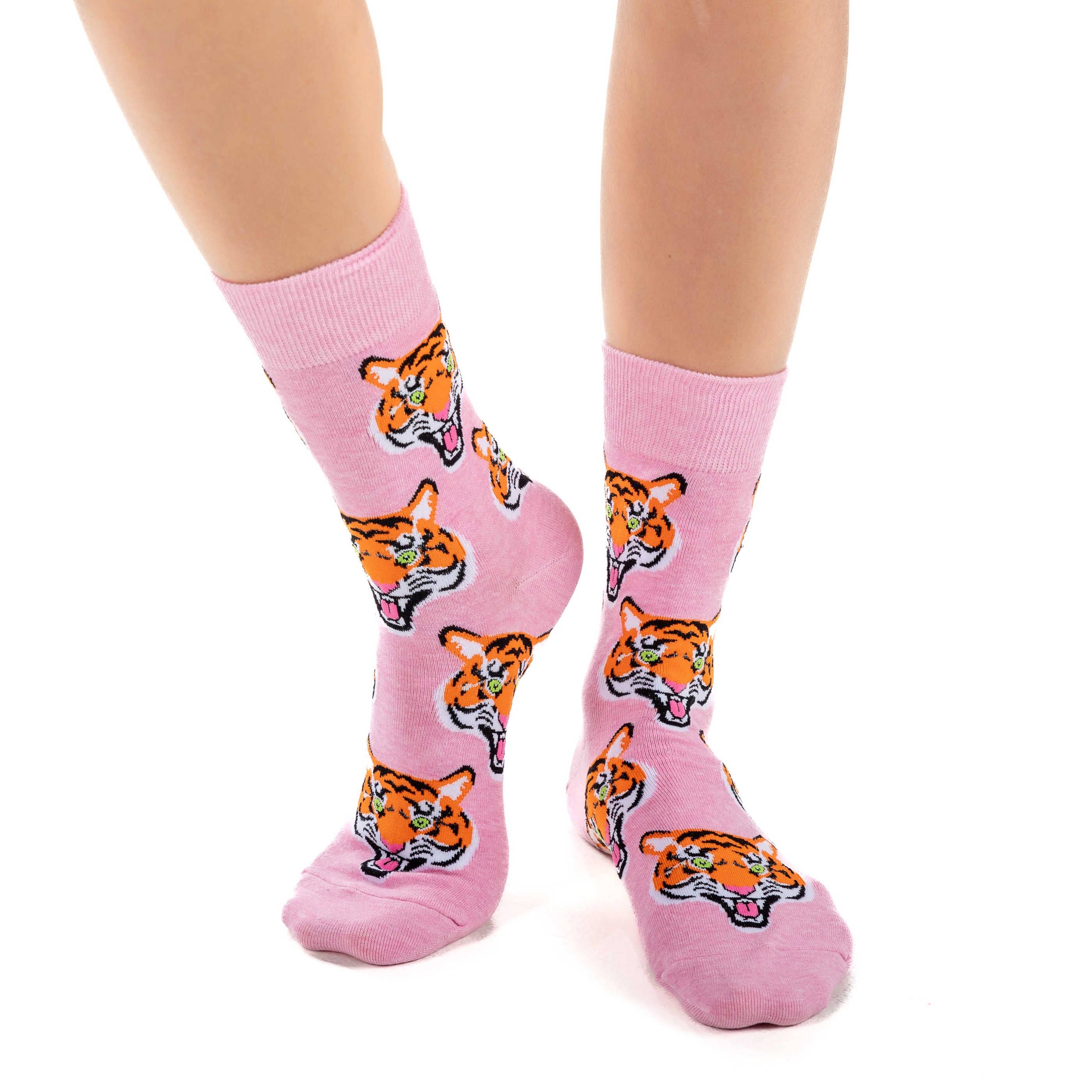 Pink Tiger Socks - S/M