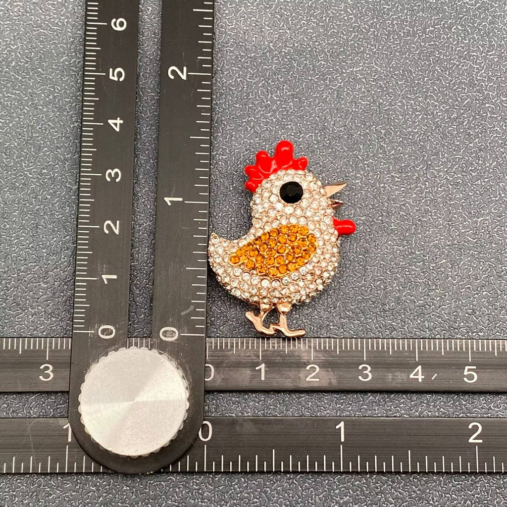 Rhinestone Chick Brooch