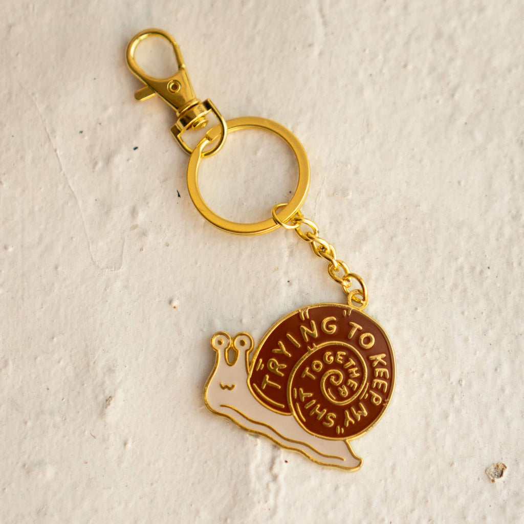 Trying Snail Enamel Keychain