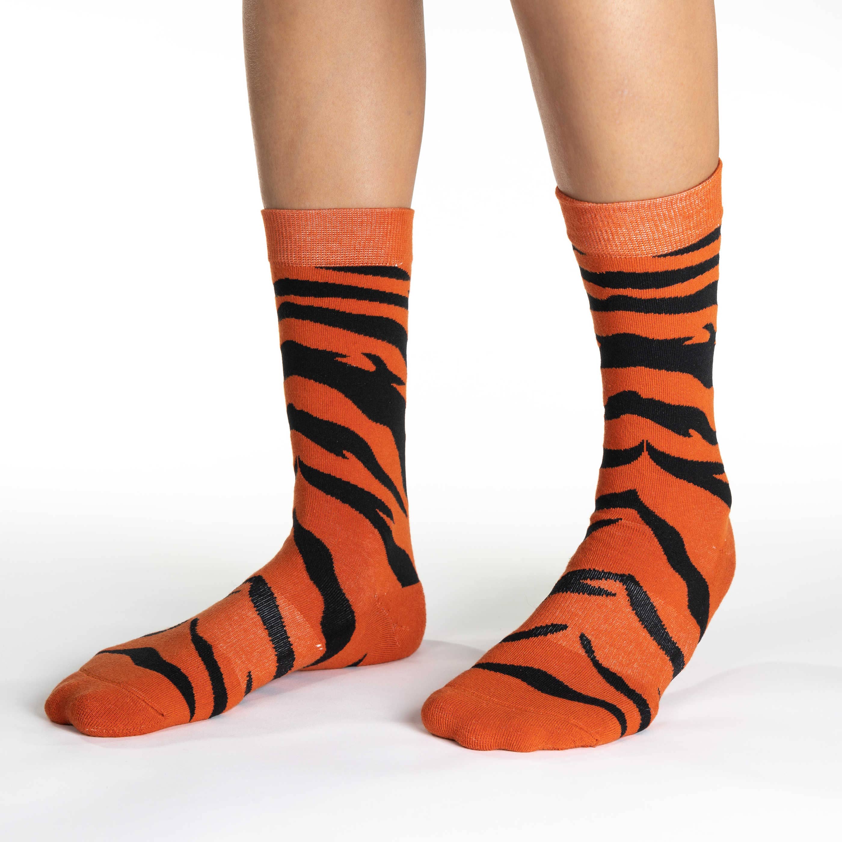 Tiger Print Socks - S/M
