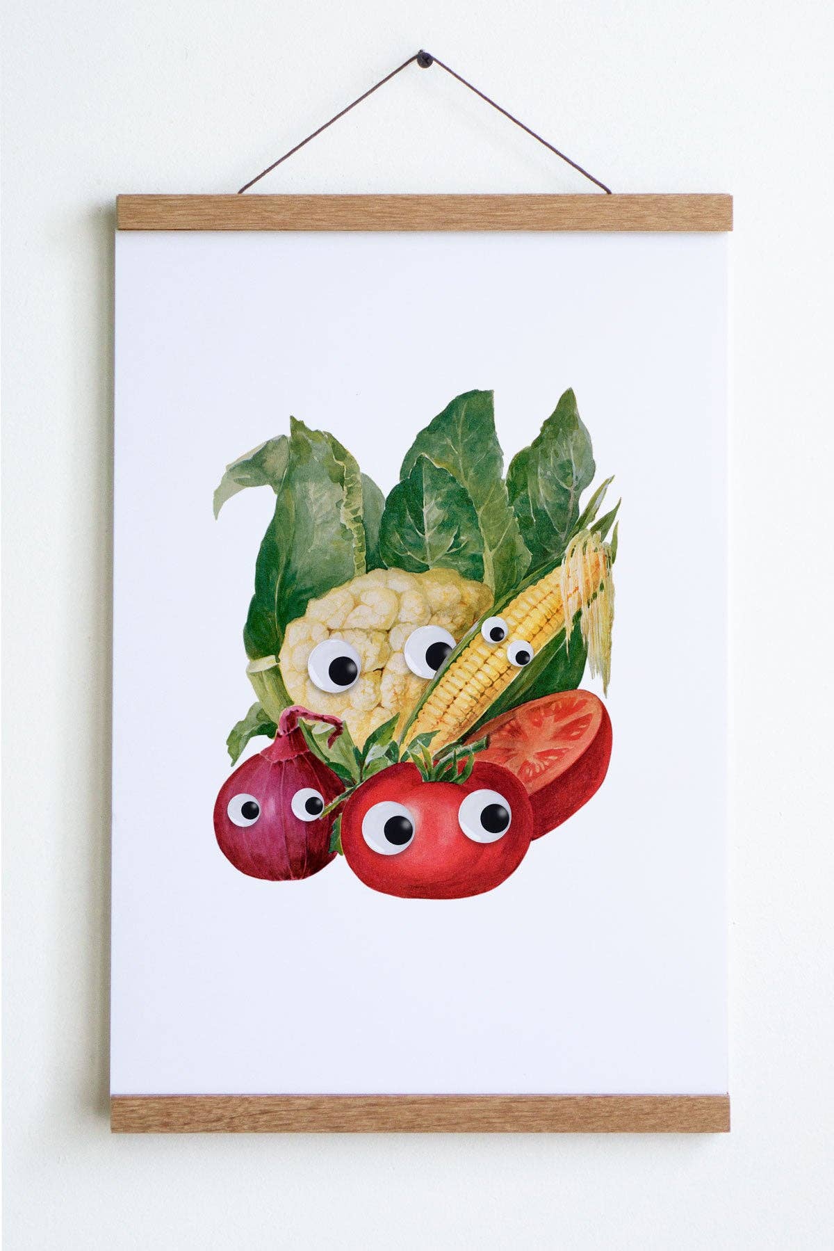 Googly Veg Art Print - 8x10