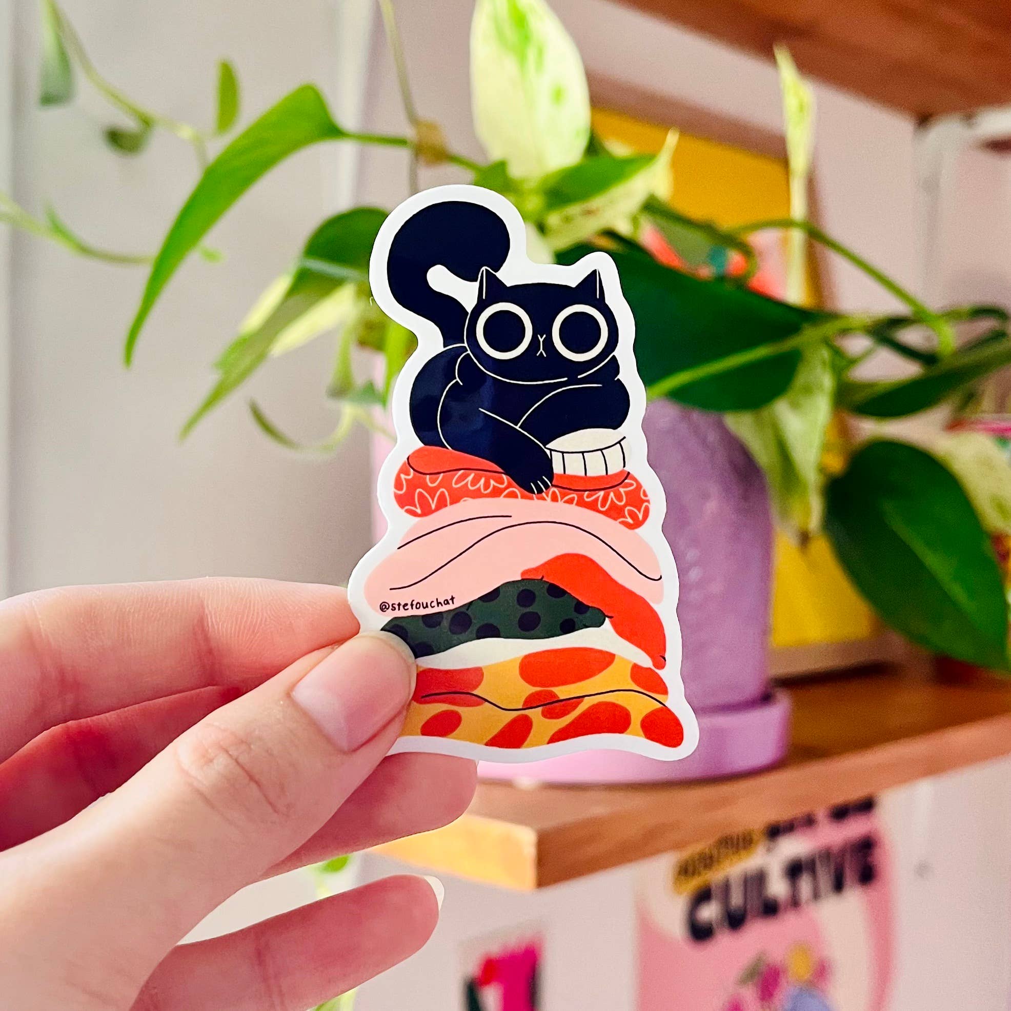 Cat Mountain Blanket Sticker