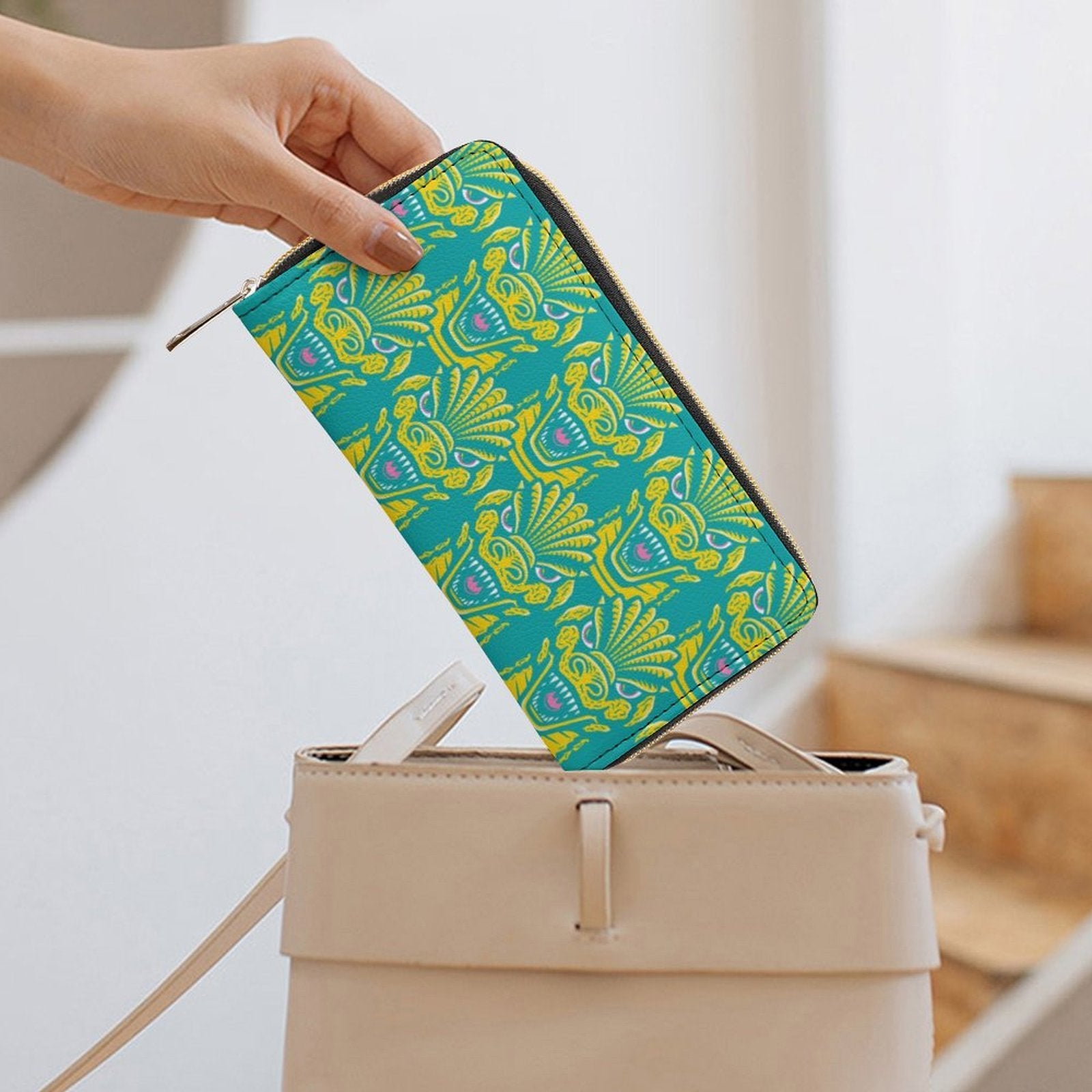 Technicolor Kaiju Zippered Wallet