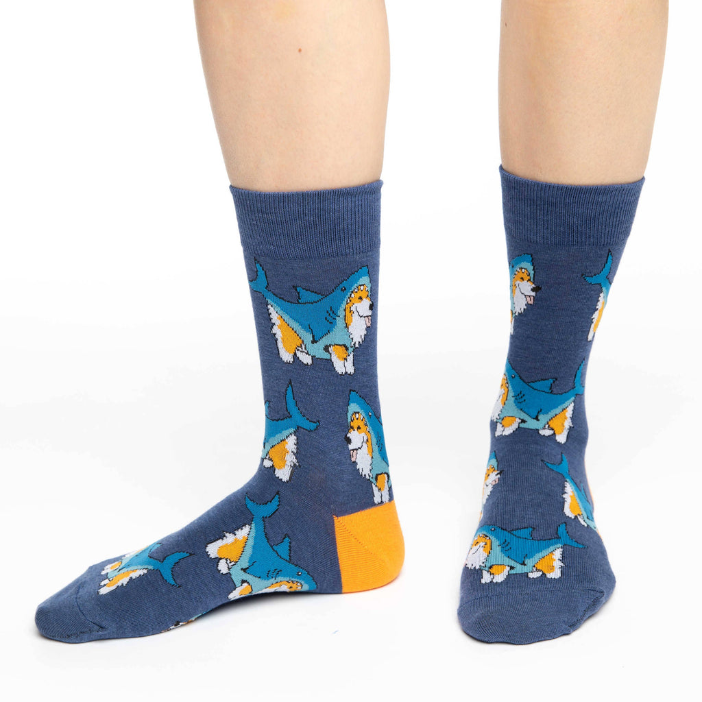 Corgi Sharks Socks - S/M