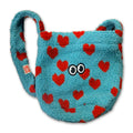 Fuzzy Heart Eyeball Bag