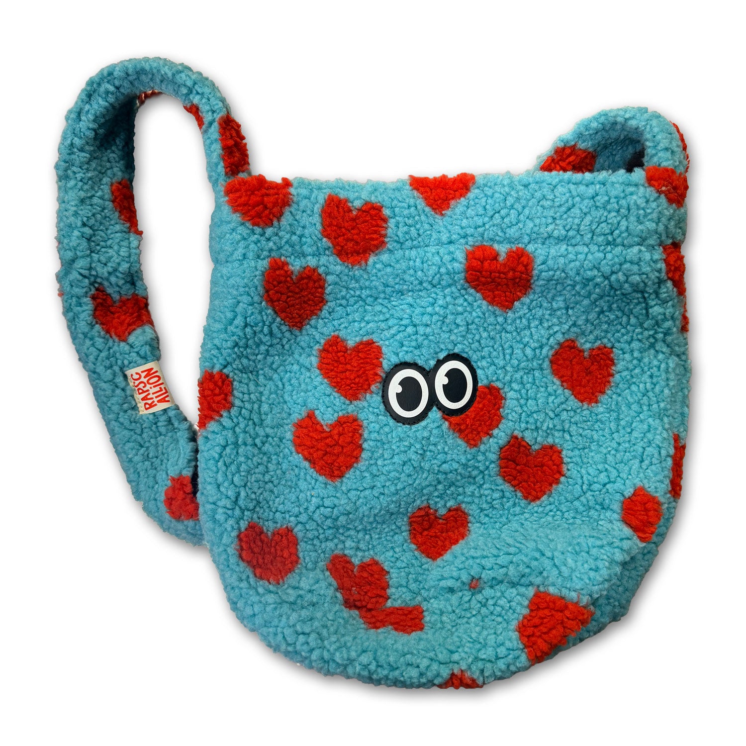 Fuzzy Heart Eyeball Bag
