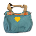 Chenille Heart Denim Bag