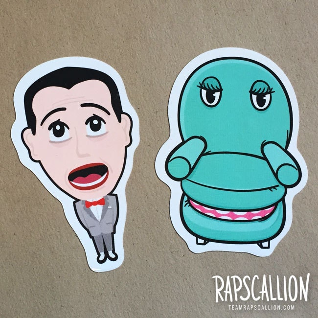 Pee Wee Herman Inspired Stickers
