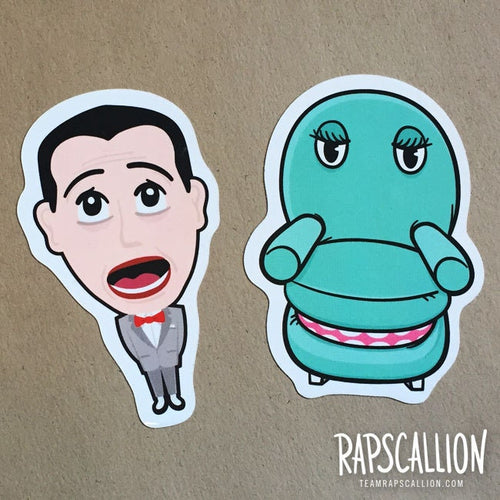 Pee Wee Herman Inspired Stickers