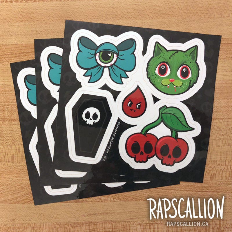 Creepy Cute Sticker Sheet