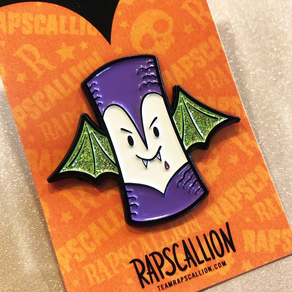 Halloween Tiki Bat Enamel Lapel Pin