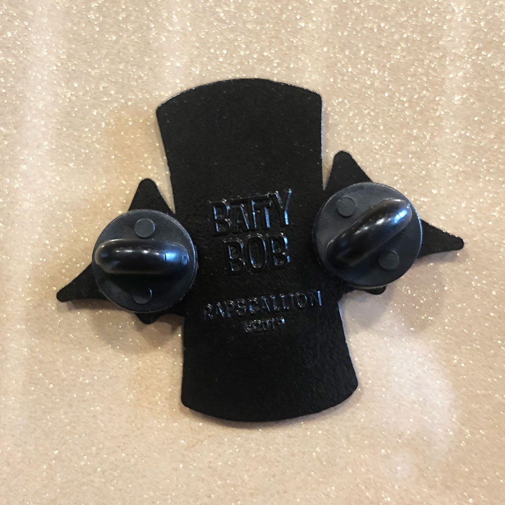 Halloween Tiki Bat Enamel Lapel Pin